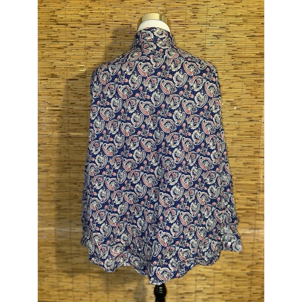 Cremieux Premium Paisley Shirt Men’s 3XB Long Sleeve Button Up Flip Cuff